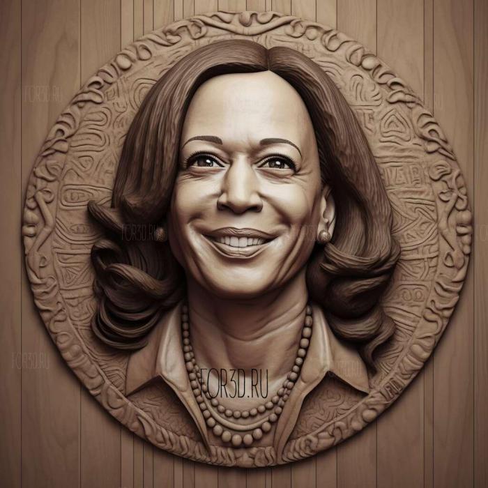 Kamala Harris 2 stl model for CNC